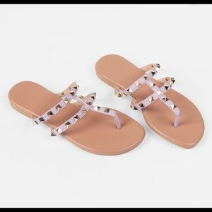 Purple studded sandals size 11- never worn